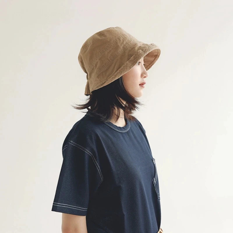 Fisherman Hats Sunshade Fabric Bucket Hat