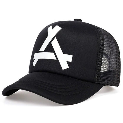 Street Versatile Letter A Mesh Breathable Baseball Cap for Wen and Women