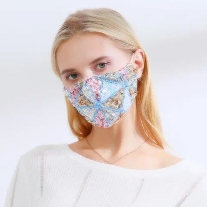New Four Seasons Mesh Sequined Hat Female Breathable Sun Visor