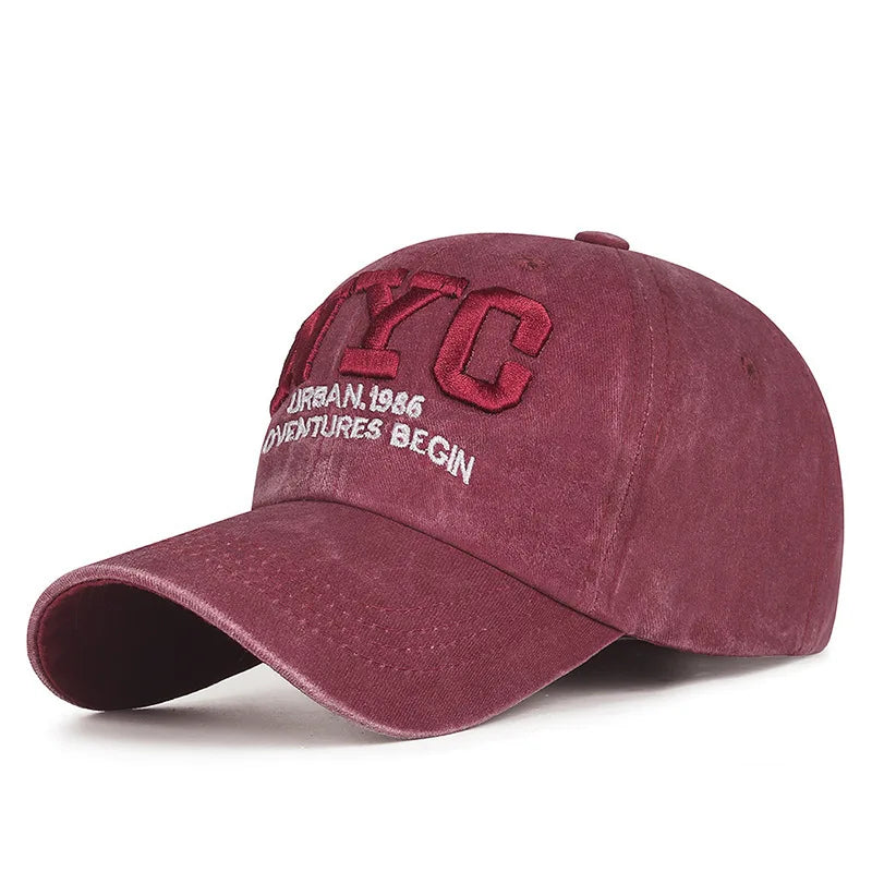 Vintage Washed Cotton Baseball Cap Men Women