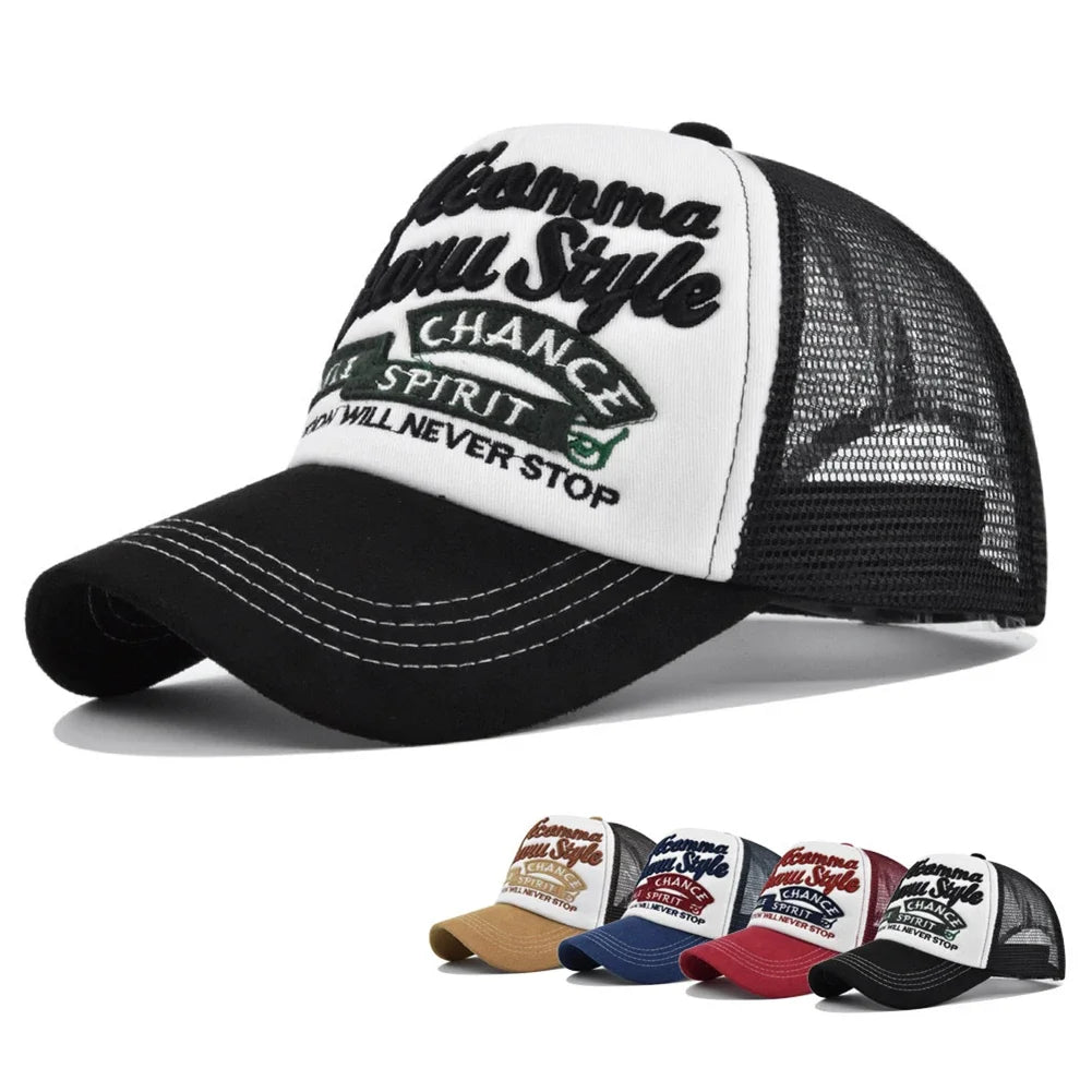 Outdoor Letter Three-Dimensional Embroidered Cotton Baseball Cap