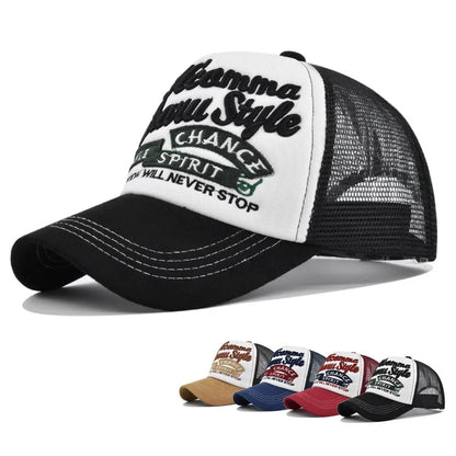 Outdoor Letter Three-Dimensional Embroidered Cotton Baseball Cap