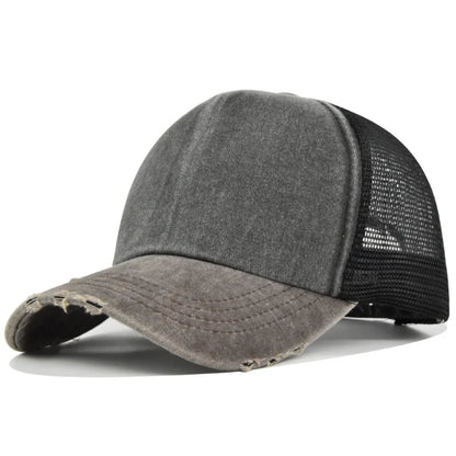 Unisex Color Block Broken Style Baseball Hats