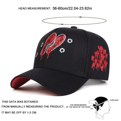 Unisex Footprint Embroidery Baseball Caps