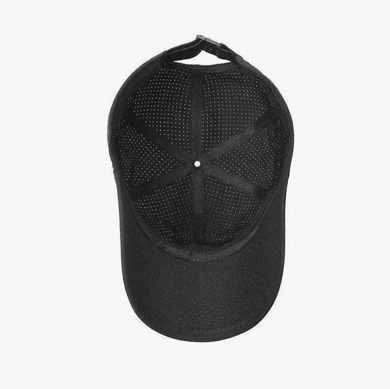Edging Quick Drying Hat Casual Versatile Trendy Baseball Cap Fashion Outdoor Sports Breathable Black Cap
