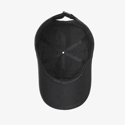 Edging Quick Drying Hat Casual Versatile Trendy Baseball Cap Fashion Outdoor Sports Breathable Black Cap