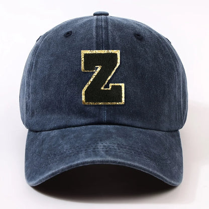 Fashionable 26 Letter Stick Label Hip-Hop Baseball Cap Hat for Men and Women