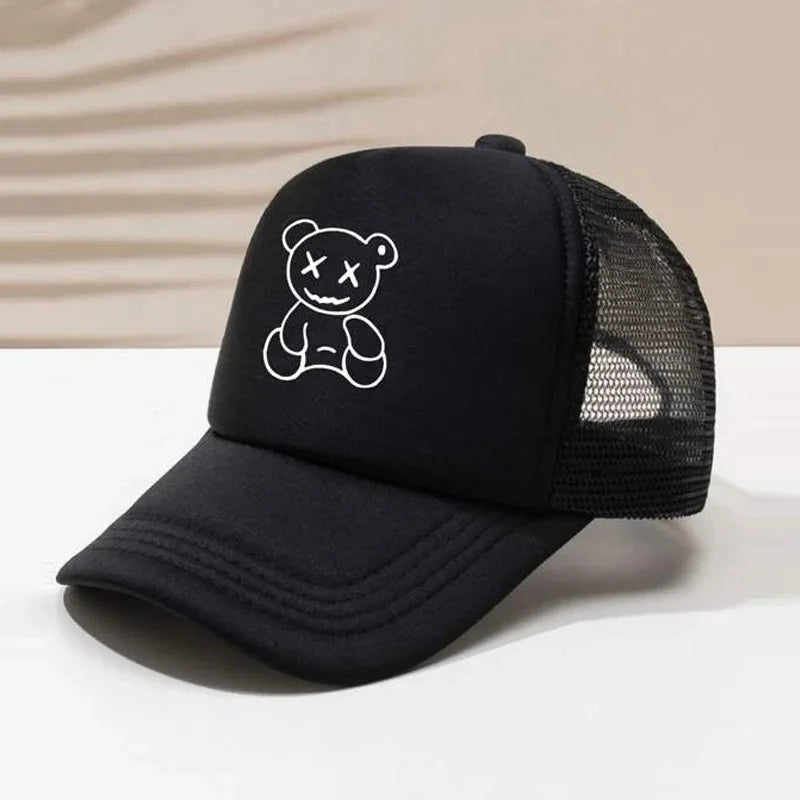 Unisex XX Little Bear Embroidery Hip-hop Hats Spring Autumn