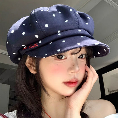 Women Spring Autumn Travel Casual Versatile Show Face Little Cloud Painter Hat