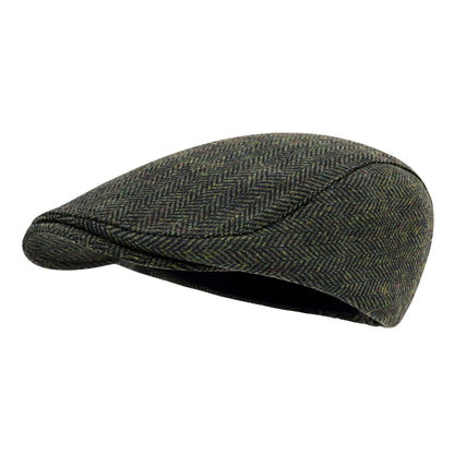 Men's Flat Cap Wool Tweed Driving Irish Gatsby Cabbie Golf Vintage Newsboy Hat