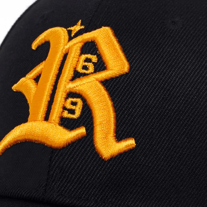 R letter Hip Hop hat Men Baseball Cap For Women Casual