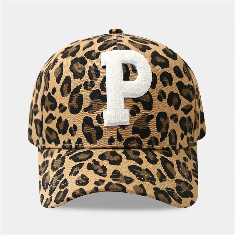Leopard Print Baseball Caps Unisex Embroidery Spring Autumn