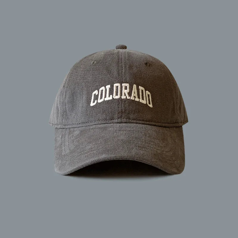 Washed and Fuzzed Alphabet Baseball Cap for Women