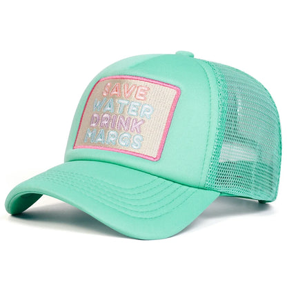 Unisex Drink Margs Embroidery Baseball Net Caps Spring and Summer