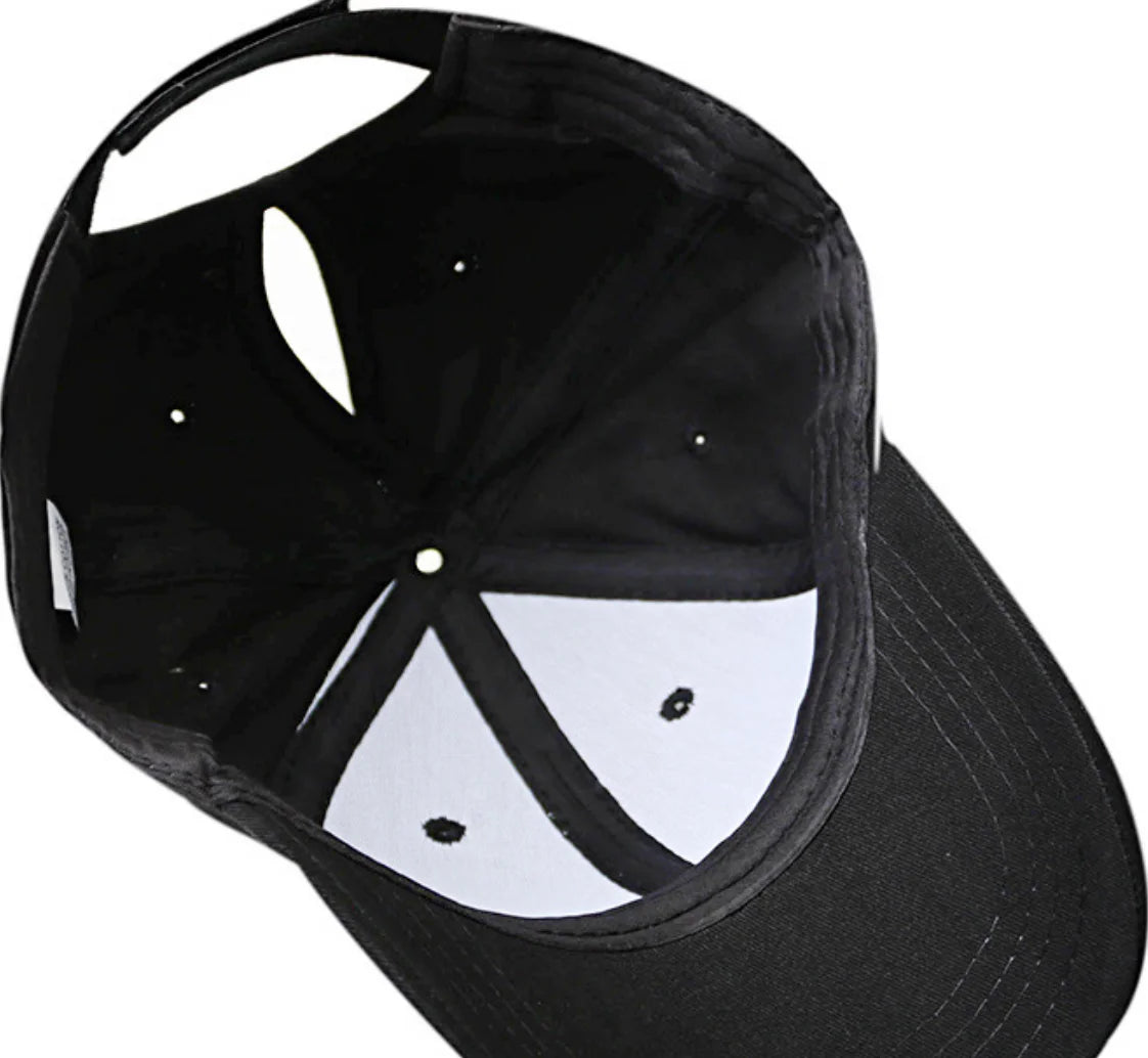 Summer Women's Hat, Ponytail Diagonal Baseball Cap, Cotton, Foreign Trade