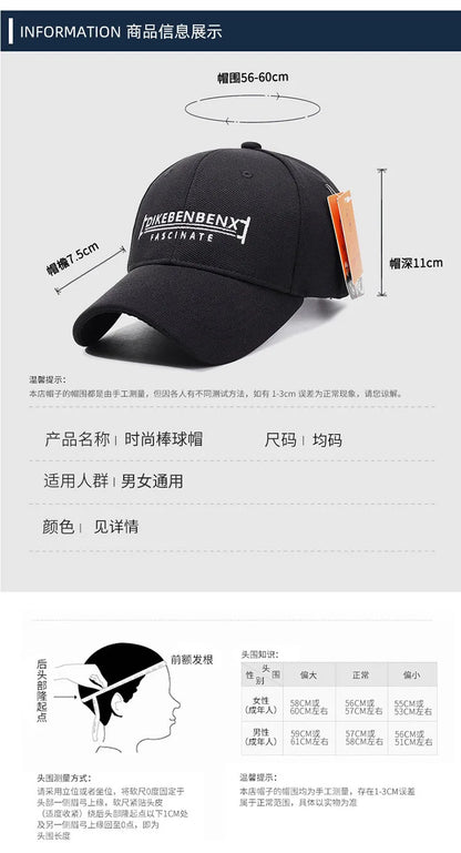 New Embroidered Baseball Cap Sunshade Sunscreen Fashion Trend Casual Travel In All Seasons