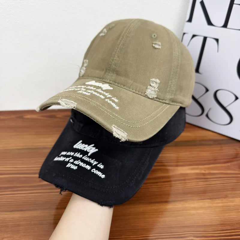 Letter Embroidery Baseball Woman Men Spring Summer