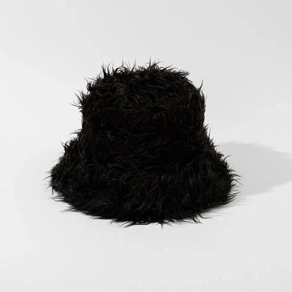 2024 Barrel Caps Funny Fashion Autumn Winter Leopard Fur Bucket Hats