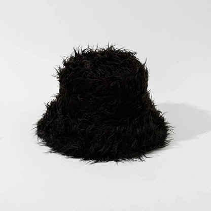 2024 Barrel Caps Funny Fashion Autumn Winter Leopard Fur Bucket Hats
