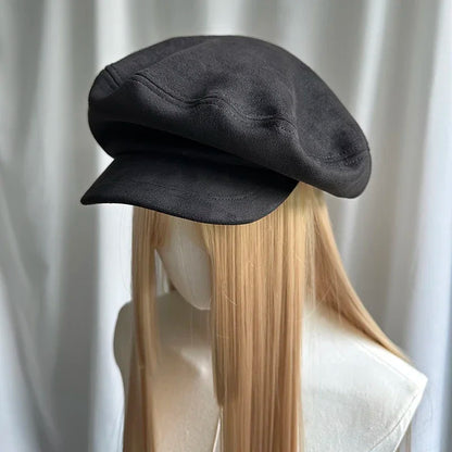 Harajuku Suede Red Navy Style Cloud Caps