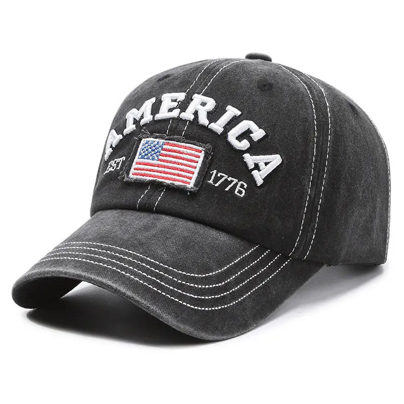 Vintage Washed Cotton Baseball Cap for Men Women