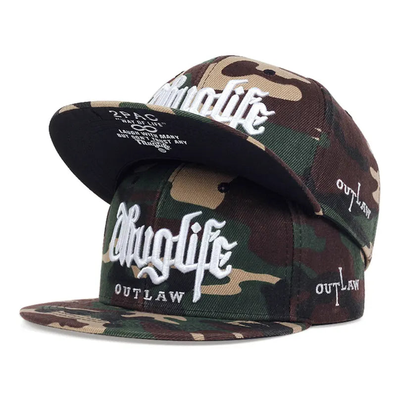 Fashion Fastball Cap Thuglife Embroidery Hiphop Baseball Cap
