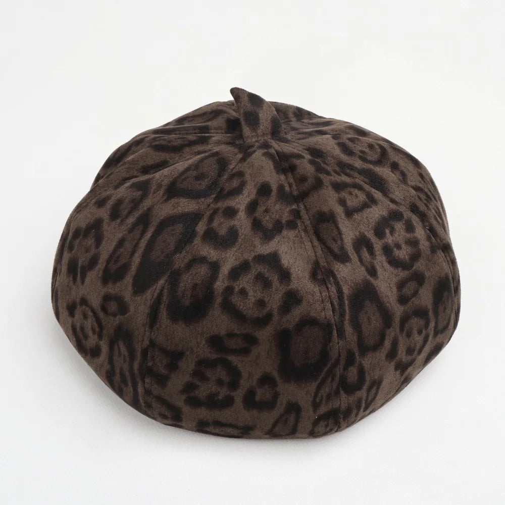 New Women Y2K Retro Leopard Print Visors Hats