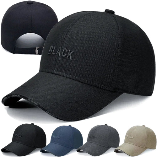 Unisex Summer Cap Classic Black Embroidered Baseball Cap For Men & Women