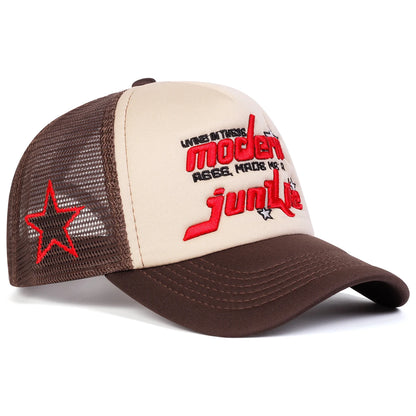 Unisex Modern Junkie Letter Embroidery Baseball Net Caps Spring and Summer
