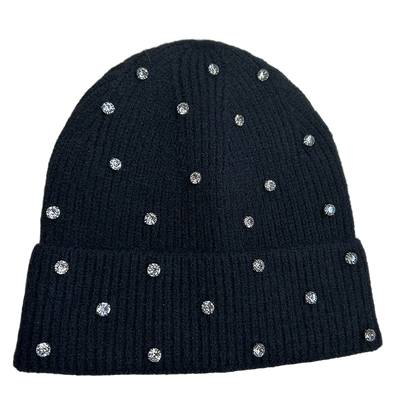 Women's Winter Knit Beanie Hat Soft Warm Fake Diamond Embellished For Party