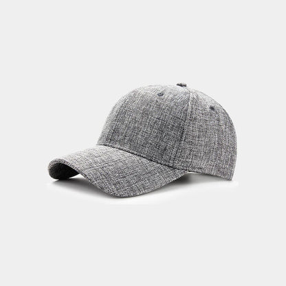 New Big Size Deep Faux Linen Baseball Hats Outdoor