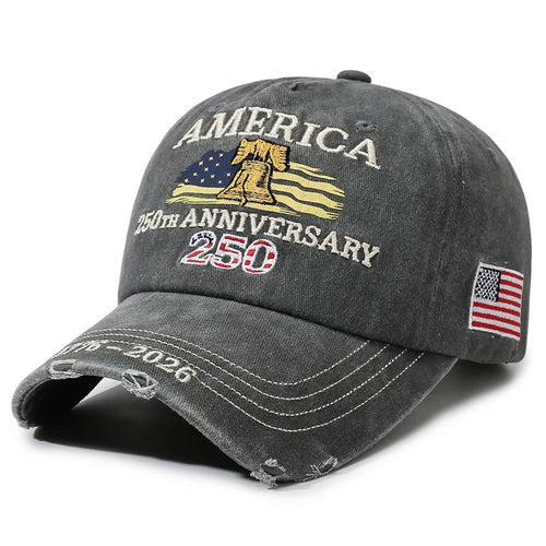 Vintage Unisex USA 250th Anniversary Embroidered Baseball Cap