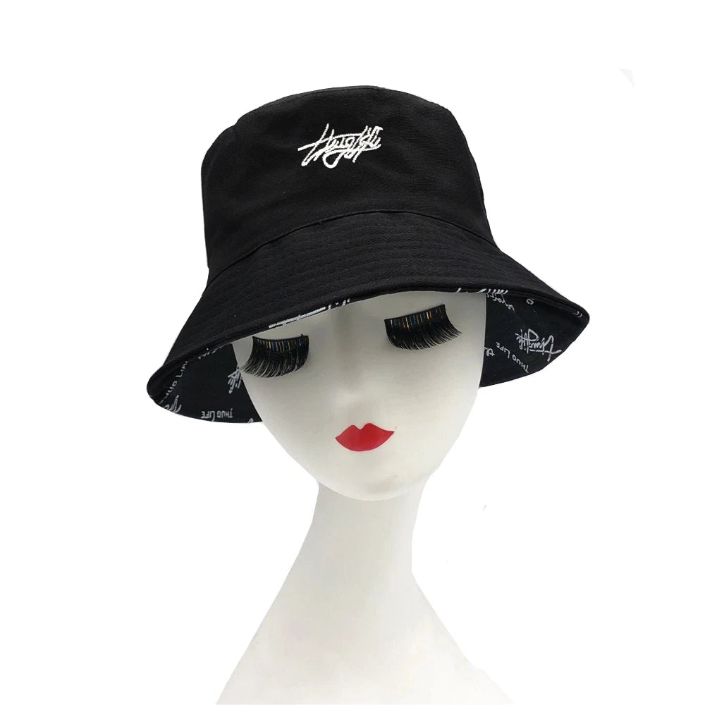 Double-sided Bucket Hat for Men Women Summer Unisex Fashion Cap