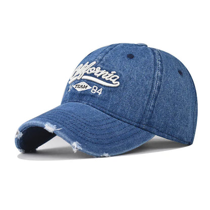 Denim Baseball Cap For Women Men Unisex