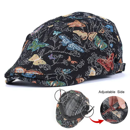 Peaky Blinders 2026 Korea Beret Women Vintage Butterfly Embroidery Berets