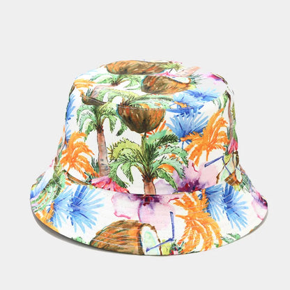 Fashion Plant Printing Pattern Fisherman Hat Spring and Summer