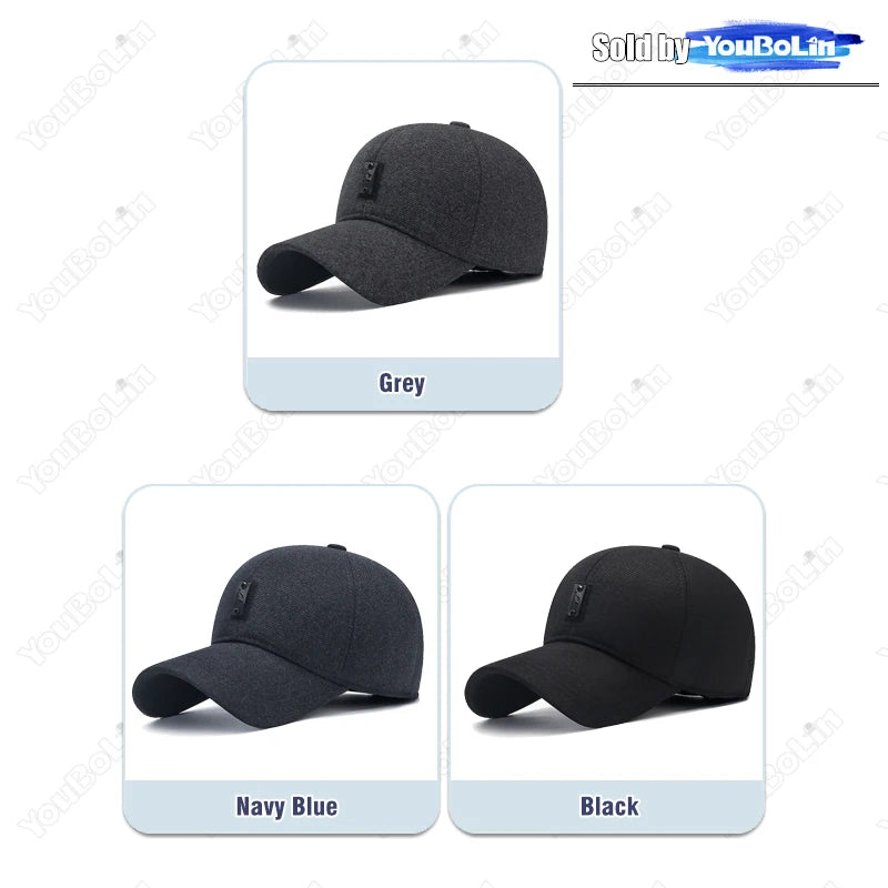 Winter Ear Protection Warm Baseball Cap Hat Sun Hats With Hidden Ear Protection Velvet Design