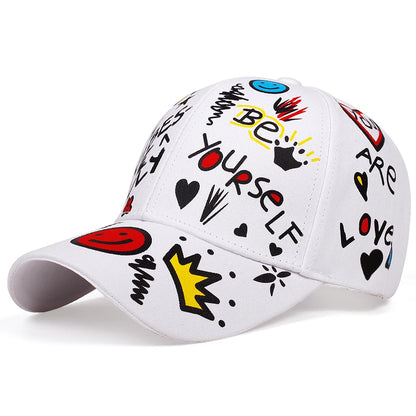 Letter Printing Graffiti Hip Hop Baseball Cap Fashion