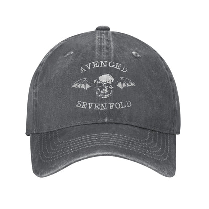 Unisex Vintage Avenged Sevenfold Printed Hats Vintage Distressed Denim