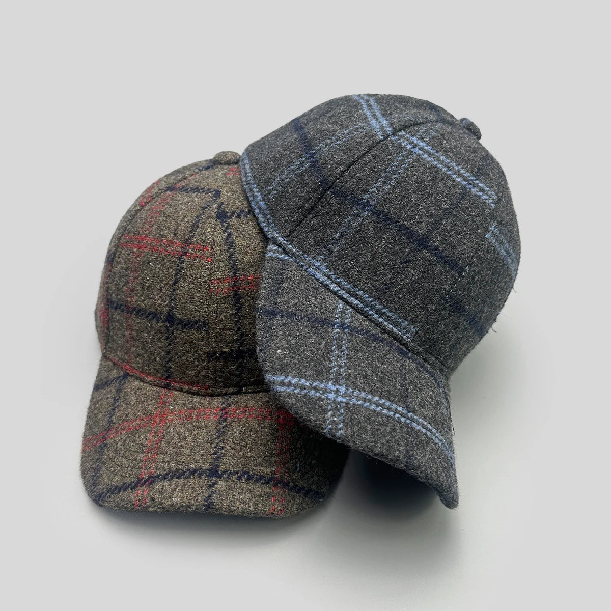 British Style Hardtop Retro Plaid Baseball Hats New Men Women