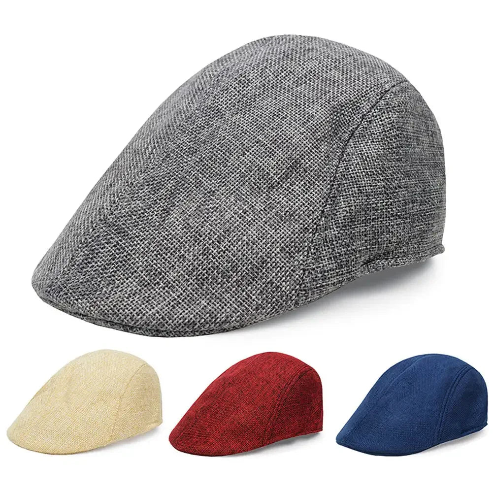 Linen Hat Boy Linen Outdoor Street Hats Leisure Sports Sun Caps