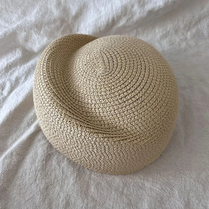 2026 Fashion Straw Beret Hat Summer Fedora Sun Cap