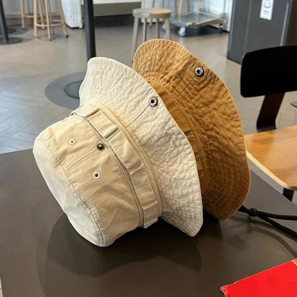 Fashion Mountain Range Embroidery Fisherman Hat