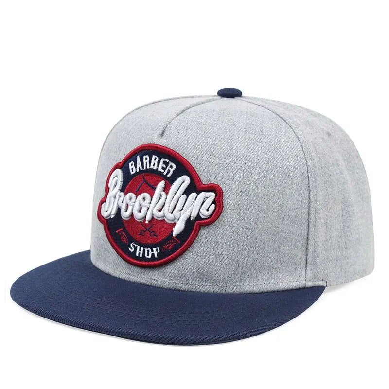 Brooklyn Letter Embroidered Snapback Cap Men Fashion