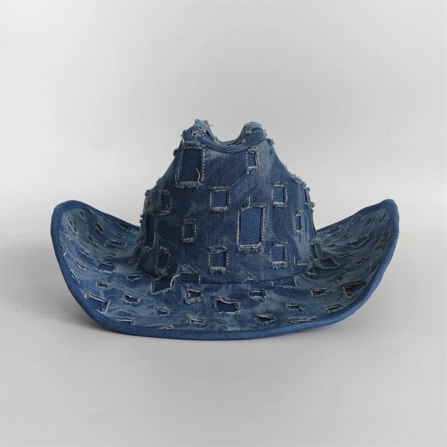 Ripped Denim Western Hat Cowboy Hat For Women Men
