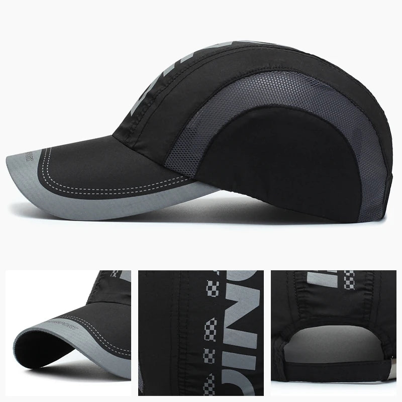 Summer Outdoor Sports Quick Drying Hat Thin Breathable Mesh Anti-UV