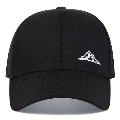 Unisex Mountain Range Embroidery Baseball Net Caps Spring and Summer