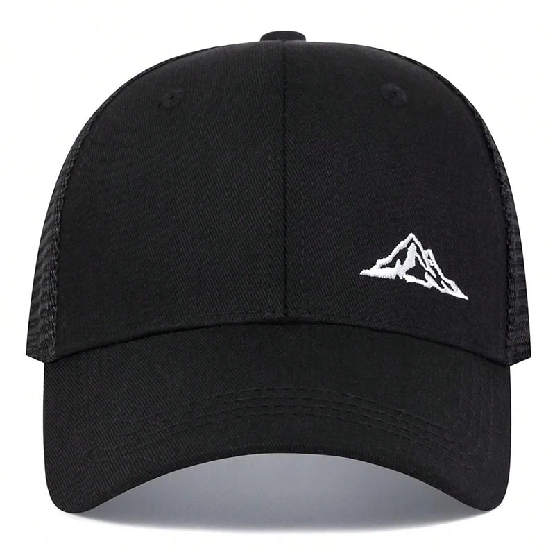 Unisex Mountain Range Embroidery Baseball Net Caps