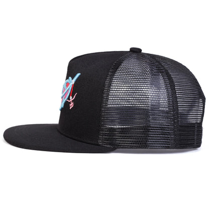 Unisex Colorful Feather Embroidery Hip Hop Net Hats