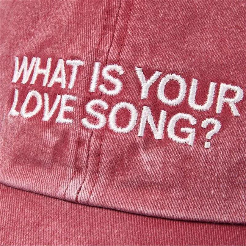 New Kpop What Is Your Love Song Same Knitted Embroidery Cap